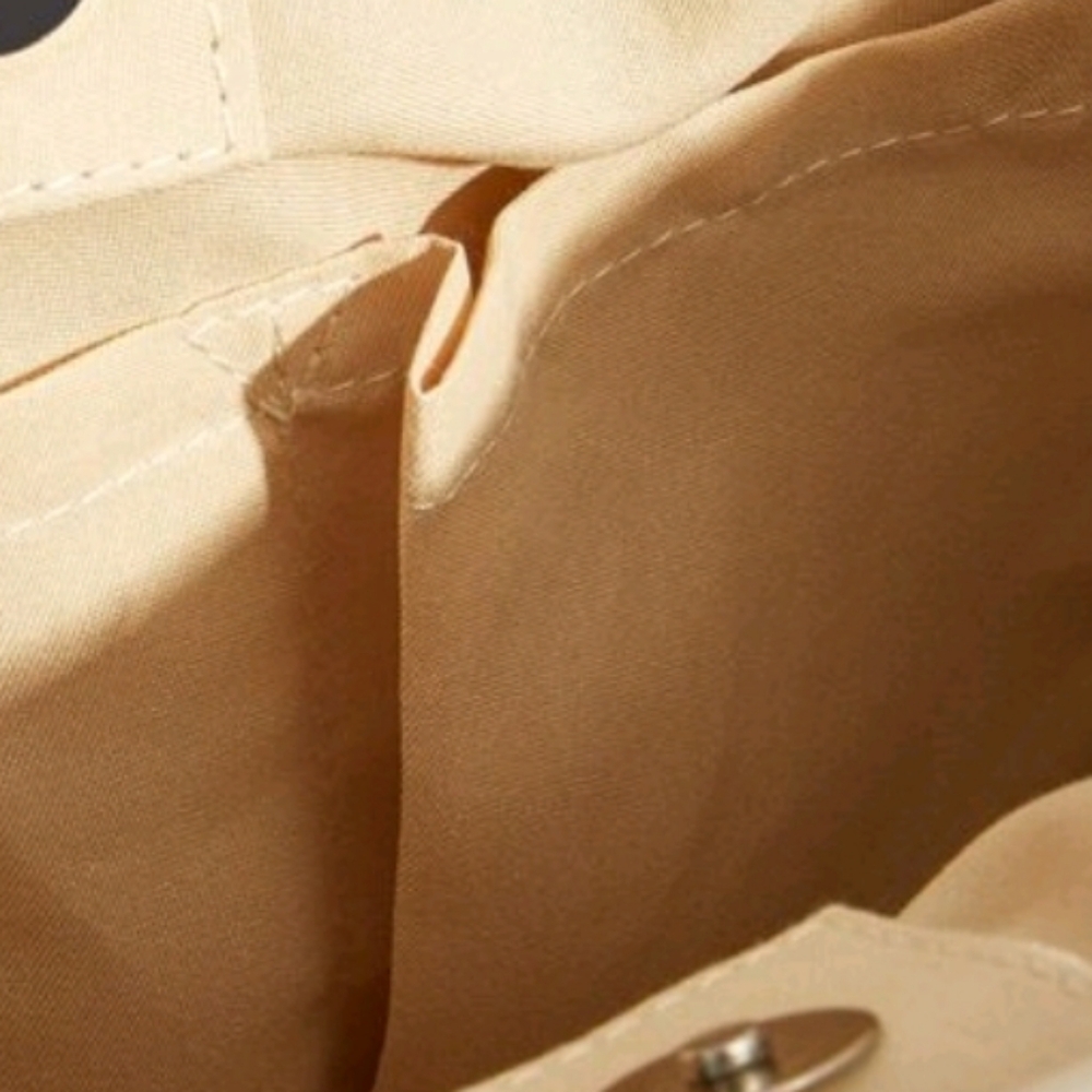 Fringed Straw Tote Bag in Orange, Mauve & Beige - Picture 5 of 6